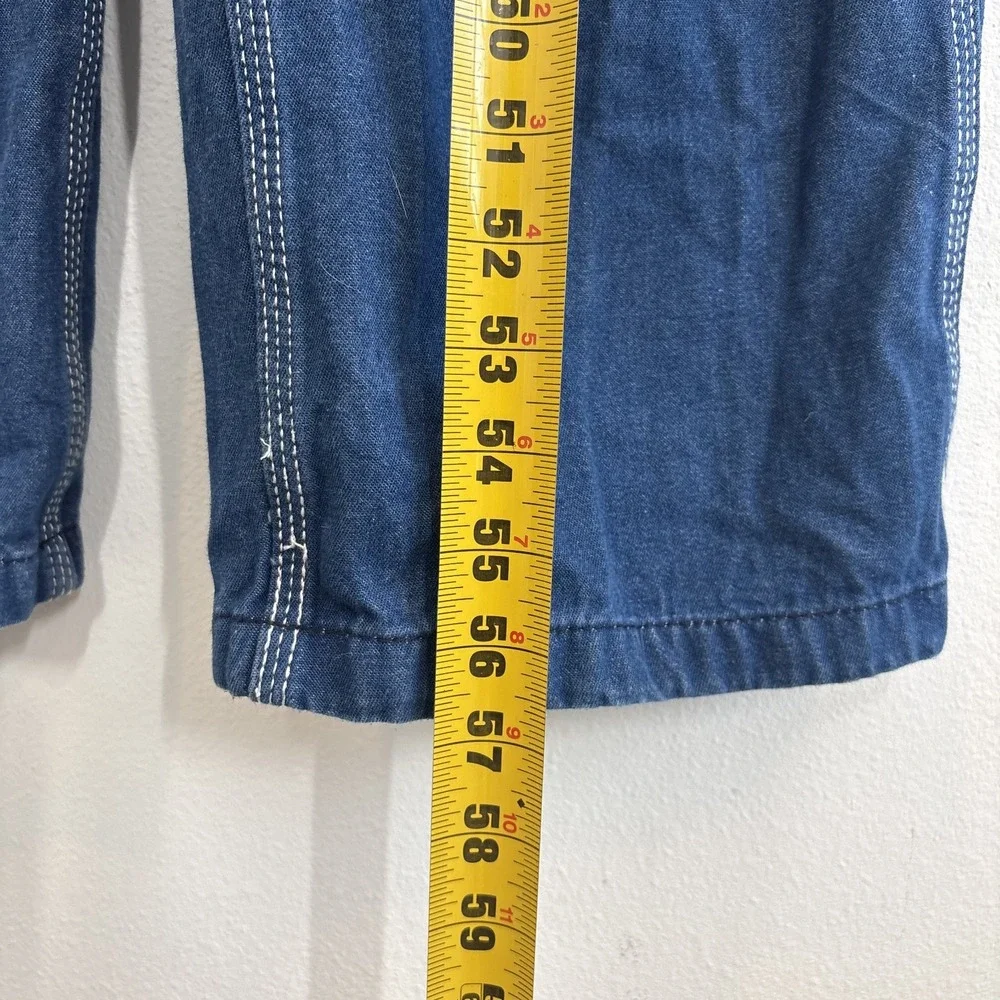 Liberty Bib Overalls Mens 36x32 Carpenter Farmer Work Blue Denim Adjustable